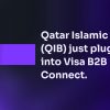 flyer image of Qatar Islamic Bank (QIB) just plugged into Visa B2B Connect.