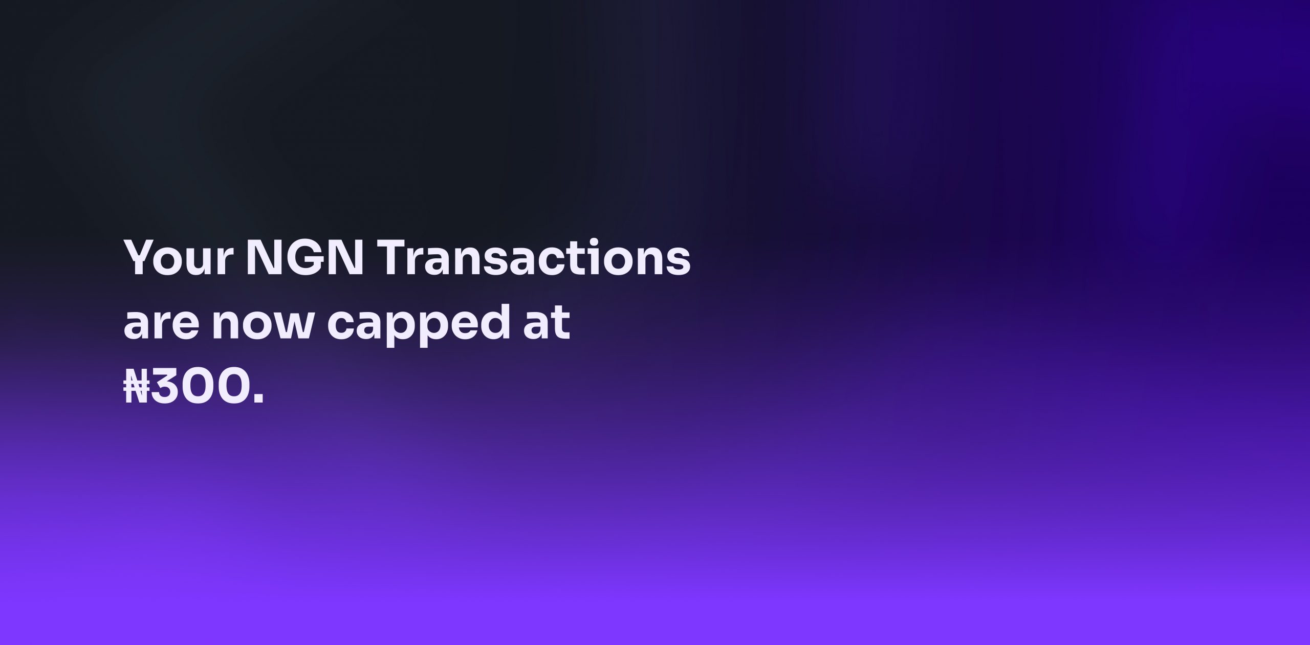 Fincra NGN transactions ₦300 cap savings chart.